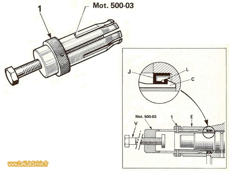 outil mot500.02 - extracteur joint aac